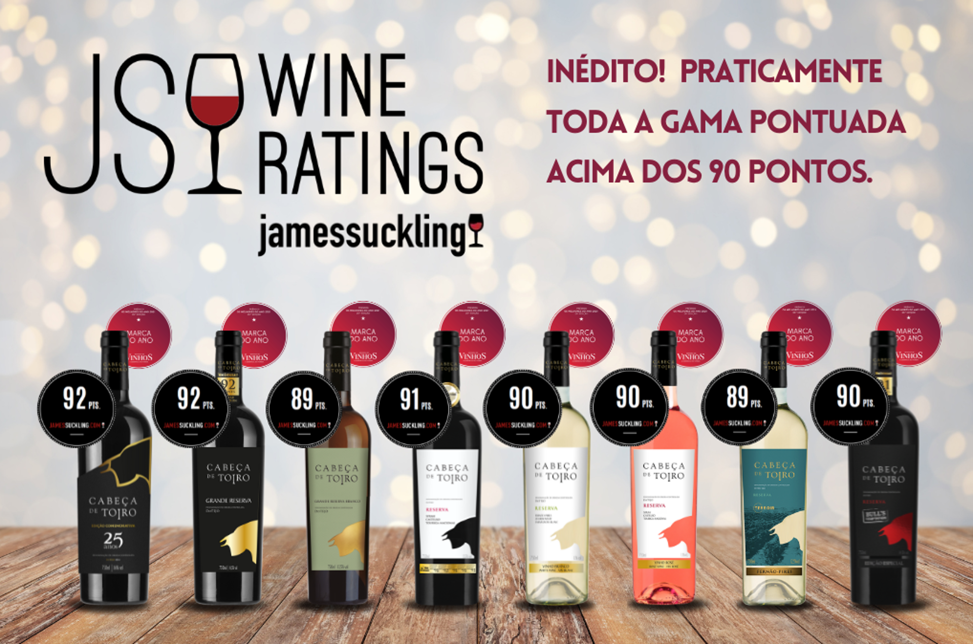 James Suckling pontua gama de cabeça de Toiro acima da média